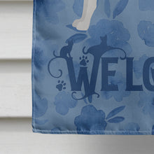Load image into Gallery viewer, Cornish Rex Cat Welcome Flag Canvas House Size CK4864CHF