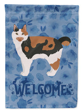 Load image into Gallery viewer, Cymric #2 Cat Welcome Garden Flag - Outdoor Decorative Yard Flag CK4866GF