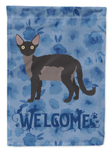 Load image into Gallery viewer, Devon Rex Cat Welcome Garden Flag - Outdoor Decorative Yard Flag CK4867GF