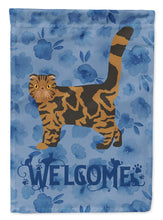 Load image into Gallery viewer, Foldex Exotic Fold #2 Cat Welcome Flag Canvas House Size CK4891CHF