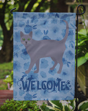 Load image into Gallery viewer, Korat #3 Cat Welcome Garden Flag - Outdoor Decorative Yard Flag CK4904GF