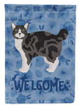 Load image into Gallery viewer, Manx #1 Cat Welcome Flag Canvas House Size CK4918CHF