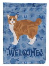 Load image into Gallery viewer, Manx #2 Cat Welcome Flag Canvas House Size CK4919CHF
