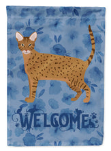 Load image into Gallery viewer, Ocicat Cat Welcome Flag Canvas House Size CK4932CHF
