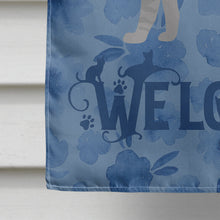 Load image into Gallery viewer, Ojos Azules Cat Welcome Flag Canvas House Size CK4933CHF