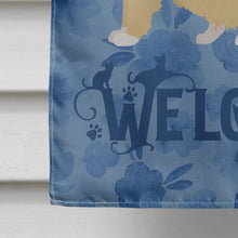 Load image into Gallery viewer, Oregon Rex Cat Welcome Flag Canvas House Size CK4934CHF