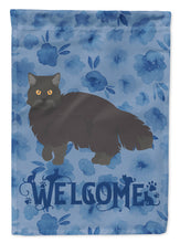 Load image into Gallery viewer, Black Persian Traditional Cat Welcome Flag Canvas House Size CK4946CHF