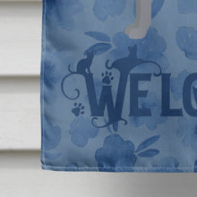 Load image into Gallery viewer, Russian Blue #1 Cat Welcome Flag Canvas House Size CK4961CHF