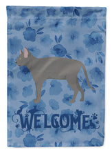 Load image into Gallery viewer, Russian Blue #2 Cat Welcome Flag Canvas House Size CK4962CHF