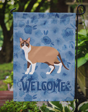 Load image into Gallery viewer, Snowshoe Cat Welcome Garden Flag - Outdoor Decorative Yard Flag CK4985GF