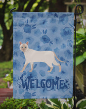 Load image into Gallery viewer, Thai Lilac Cat Welcome Garden Flag - Outdoor Decorative Yard Flag CK4993GF