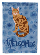 Load image into Gallery viewer, Bengal Cat Welcome Flag Canvas House Size CK5013CHF