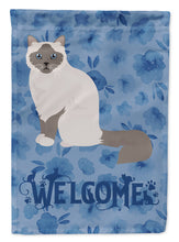 Load image into Gallery viewer, Birman Cat Welcome Garden Flag - Outdoor Decorative Yard Flag CK5014GF