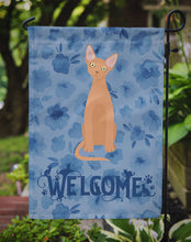 Load image into Gallery viewer, Devon Rex #1 Cat Welcome Garden Flag - Outdoor Decorative Yard Flag CK5028GF