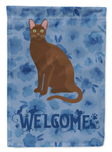 Load image into Gallery viewer, Havana Brown Cat Welcome Garden Flag - Outdoor Decorative Yard Flag CK5036GF