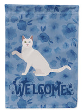 Load image into Gallery viewer, Khao Manee Cat Welcome Garden Flag - Outdoor Decorative Yard Flag CK5038GF