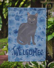Load image into Gallery viewer, Nebelung Cat Welcome Garden Flag - Outdoor Decorative Yard Flag CK5043GF
