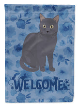 Load image into Gallery viewer, Nebelung Cat Welcome Garden Flag - Outdoor Decorative Yard Flag CK5043GF