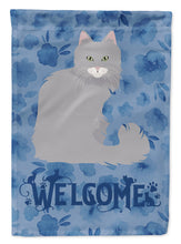 Load image into Gallery viewer, Norwegian Forest Cat Welcome Garden Flag - Outdoor Decorative Yard Flag CK5044GF