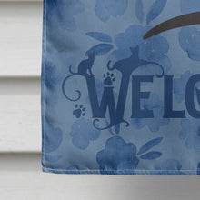 Load image into Gallery viewer, Ojos Azules Cat Welcome Flag Canvas House Size CK5047CHF