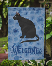 Load image into Gallery viewer, Ojos Azules Cat Welcome Garden Flag - Outdoor Decorative Yard Flag CK5047GF