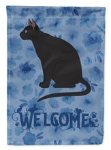 Load image into Gallery viewer, Ojos Azules Cat Welcome Garden Flag - Outdoor Decorative Yard Flag CK5047GF