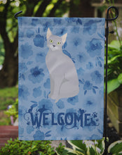 Load image into Gallery viewer, Russian Blue Cat Welcome Garden Flag - Outdoor Decorative Yard Flag CK5054GF