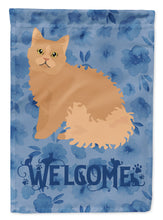 Load image into Gallery viewer, Selkirk Rex Cat Welcome Garden Flag - Outdoor Decorative Yard Flag CK5056GF