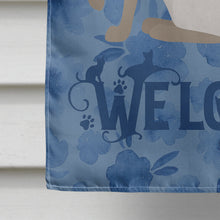 Load image into Gallery viewer, Siamese Modern Cat Welcome Flag Canvas House Size CK5058CHF
