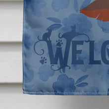 Load image into Gallery viewer, Somali Cat Welcome Flag Canvas House Size CK5065CHF
