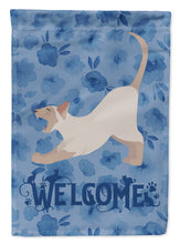 Load image into Gallery viewer, Thai Lilac Cat Welcome Flag Canvas House Size CK5070CHF