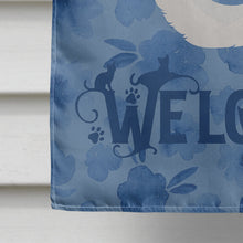 Load image into Gallery viewer, Turkish Angora Cat Welcome Flag Canvas House Size CK5073CHF