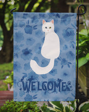 Load image into Gallery viewer, Turkish Angora Cat Welcome Garden Flag - Outdoor Decorative Yard Flag CK5073GF