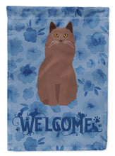 Load image into Gallery viewer, York Chocolate Cat Welcome Garden Flag - Outdoor Decorative Yard Flag CK5076GF