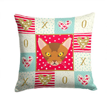 Load image into Gallery viewer, Abyssinian Cat Love Throw Pillow - 14x14 Decorative Pillow – Art for Your Home &amp; Patio CK5077PW1414