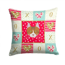 Load image into Gallery viewer, Aegean Cat Love Throw Pillow - 14x14 Decorative Pillow – Art for Your Home &amp; Patio CK5078PW1414