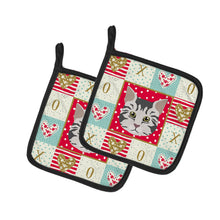 Load image into Gallery viewer, American Bobtail Cat Love Pot Holders - Set of 2 - Heat-Resistant Kitchen Essentials CK5079PTHD