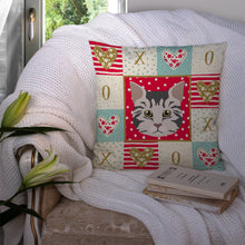 Load image into Gallery viewer, American Bobtail Cat Love Throw Pillow - 14x14 Decorative Pillow – Art for Your Home &amp; Patio CK5079PW1414
