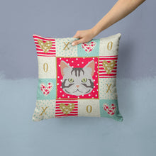 Load image into Gallery viewer, American Shorthair Cat Love Throw Pillow - 14x14 Decorative Pillow – Art for Your Home &amp; Patio CK5082PW1414