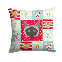 Load image into Gallery viewer, Balinese Cat Love Throw Pillow - 14x14 Decorative Pillow – Art for Your Home &amp; Patio CK5087PW1414