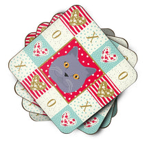 Load image into Gallery viewer, British Shorthair Cat Love Coasters - Set of 4 Lightweight Foam, Absorbent Drink Coasters  CK5095FC