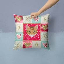 Load image into Gallery viewer, Cheetoh Cat Love Throw Pillow - 14x14 Decorative Pillow – Art for Your Home &amp; Patio CK5102PW1414