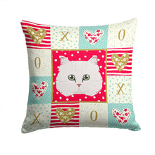 Load image into Gallery viewer, Chinchilla Persian Longhair Cat Love Throw Pillow - 14x14 Decorative Pillow – Art for Your Home &amp; Patio CK5103PW1414