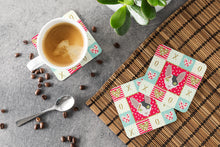 Load image into Gallery viewer, Cornish Rex Cat Love Coasters - Set of 4 Lightweight Foam, Absorbent Drink Coasters  CK5107FC