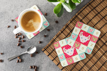 Load image into Gallery viewer, Dwelf Cat Love Coasters - Set of 4 Lightweight Foam, Absorbent Drink Coasters  CK5113FC