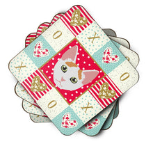Load image into Gallery viewer, Japanese Bobtail Cat Love Coasters - Set of 4 Lightweight Foam, Absorbent Drink Coasters  CK5122FC