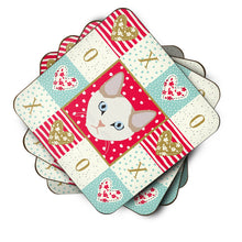 Load image into Gallery viewer, Korean Bobtail Cat Love Coasters - Set of 4 Lightweight Foam, Absorbent Drink Coasters  CK5125FC