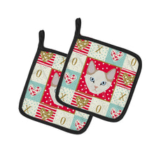 Load image into Gallery viewer, Korean Bobtail Cat Love Pot Holders - Set of 2 - Heat-Resistant Kitchen Essentials CK5125PTHD