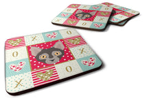 Load image into Gallery viewer, Lykoi Cat Love Coasters - Set of 4 Lightweight Foam, Absorbent Drink Coasters  CK5128FC