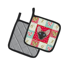 Load image into Gallery viewer, Oriental Bicolor Cat Love Pot Holders - Set of 2 - Heat-Resistant Kitchen Essentials CK5141PTHD